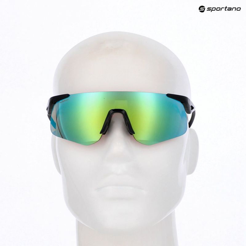 Red Bull SPECT Mark black/smoke with green blue mirror sunglasses 7