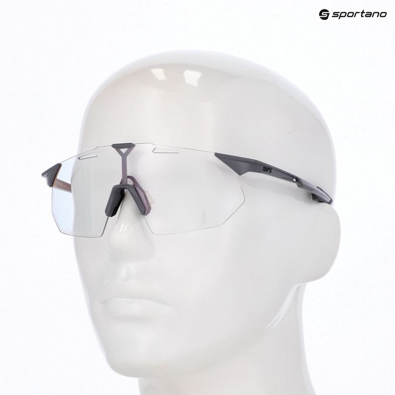 Sunglasses 100% Hypercraft SQ gloss light grey/rose gold mirror photochromic 7