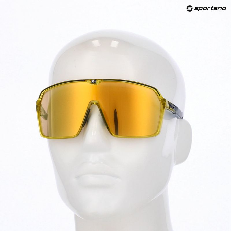 Rudy Project Spinshield crystal blue avio/apple green/multilaser yellow sunglasses 8