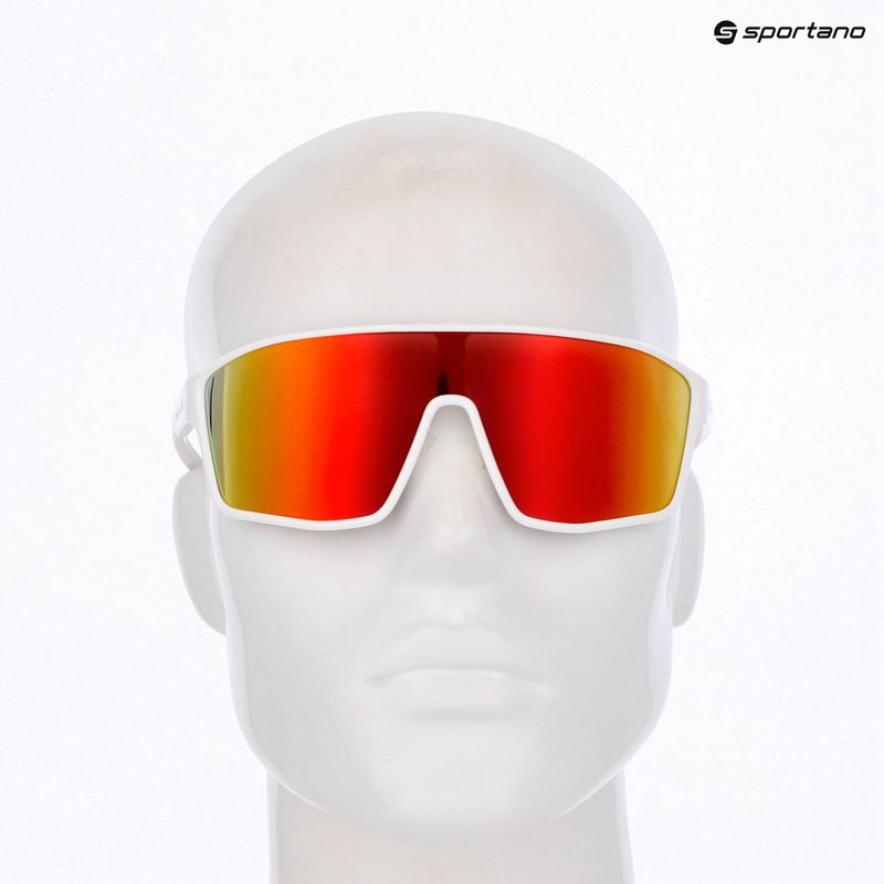 Red Bull SPECT Daft white/brown with orange mirror sunglasses 4