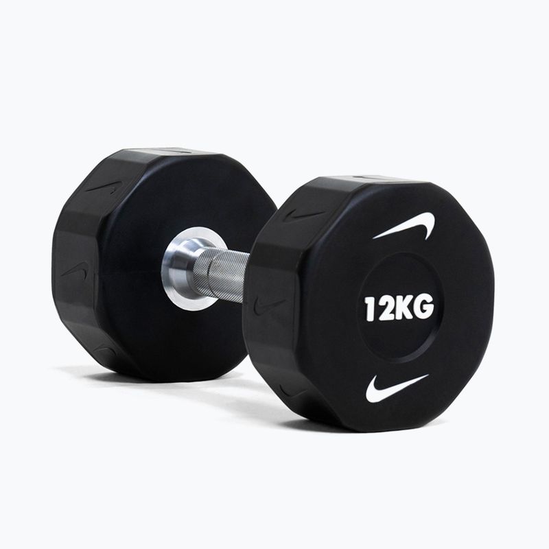 Chrome dumbbell Nike Strength Pro Urethane Dumbbell 12 kg black/white 6