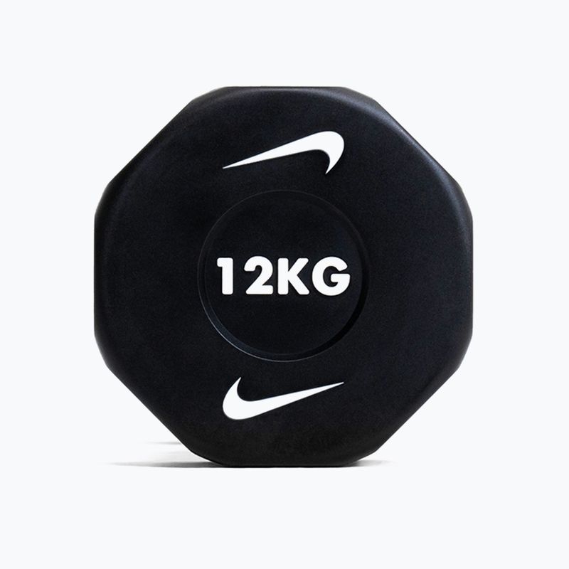 Chrome dumbbell Nike Strength Pro Urethane Dumbbell 12 kg black/white 7