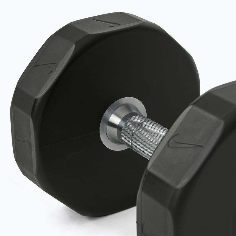 Chrome dumbbell Nike Strength Pro Urethane Dumbbell 14 kg black/white 4