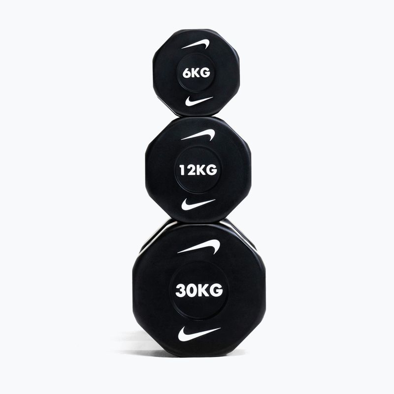 Chrome dumbbell Nike Strength Pro Urethane Dumbbell 14 kg black/white 6