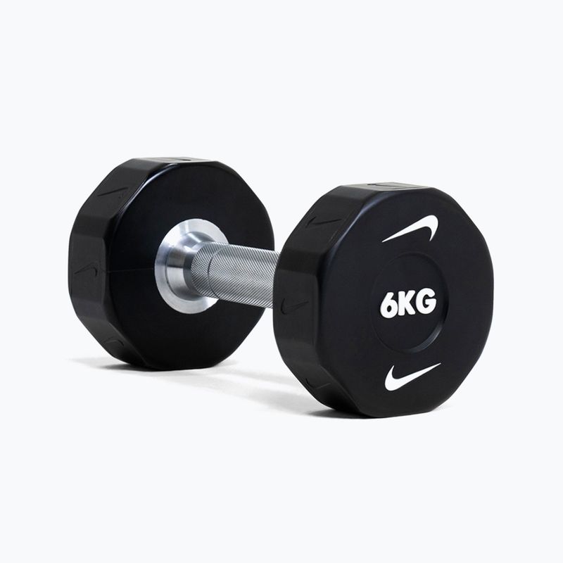 Chrome dumbbell Nike Strength Pro Urethane Dumbbell 14 kg black/white 7