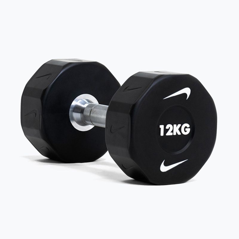 Chrome dumbbell Nike Strength Pro Urethane Dumbbell 14 kg black/white 8