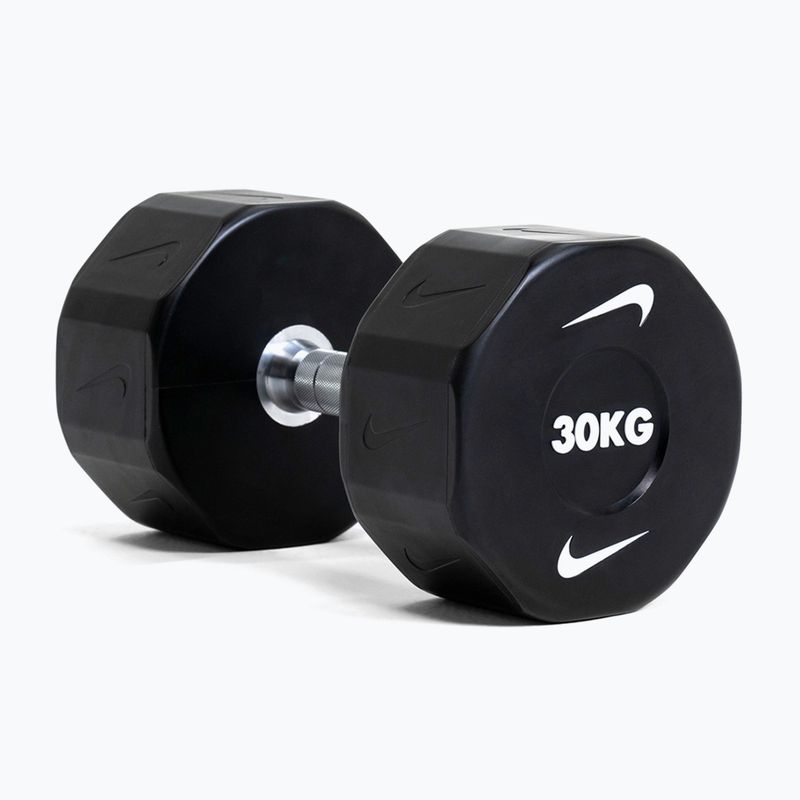 Chrome dumbbell Nike Strength Pro Urethane Dumbbell 14 kg black/white 9