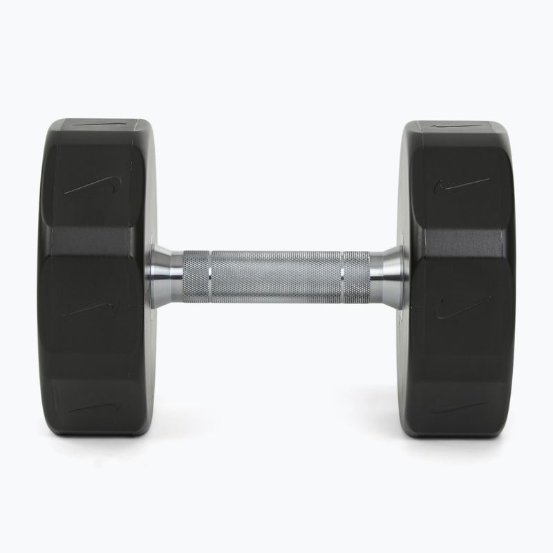 Chrome dumbbell Nike Strength Pro Urethane Dumbbell 18 kg black/white 3