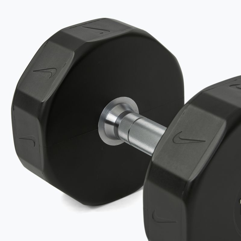 Chrome dumbbell Nike Strength Pro Urethane Dumbbell 18 kg black/white 4