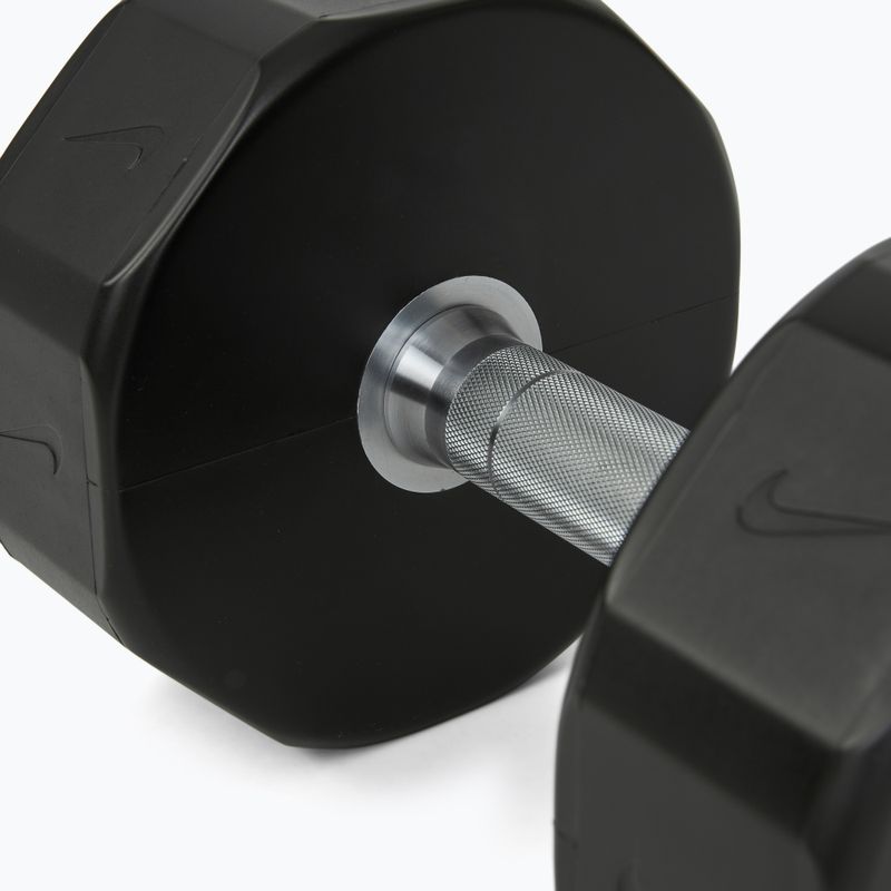 Chrome dumbbell Nike Strength Pro Urethane Dumbbell 22 kg black/white 4