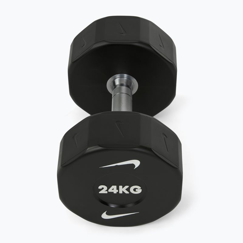 Chrome dumbbell Nike Strength Pro Urethane Dumbbell 24 kg black/white 2