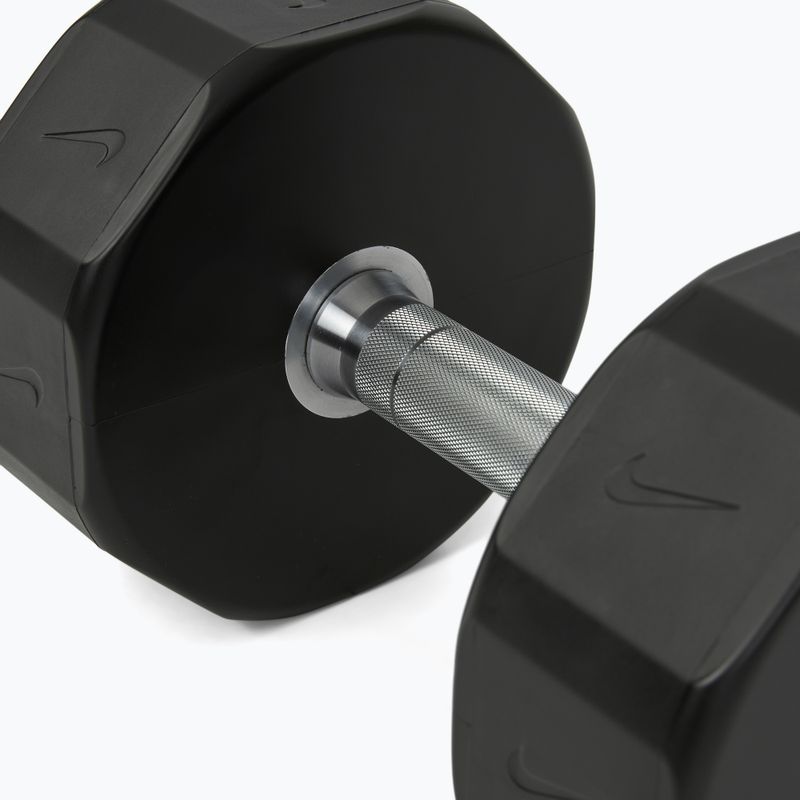 Chrome dumbbell Nike Strength Pro Urethane Dumbbell 24 kg black/white 4