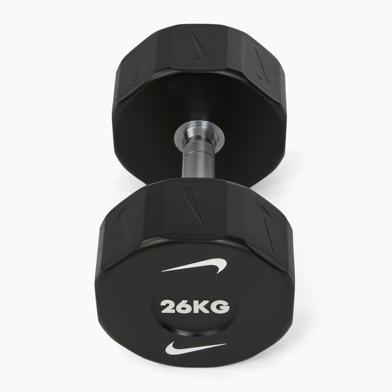 Chrome dumbbell Nike Strength Pro Urethane Dumbbell 26 kg black/white 2