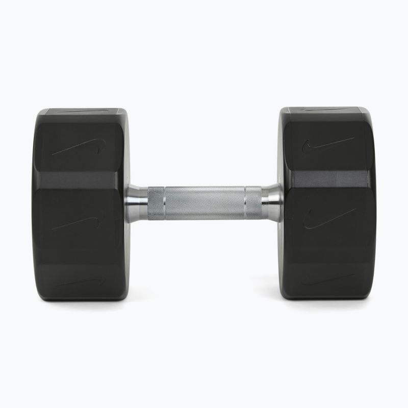 Chrome dumbbell Nike Strength Pro Urethane Dumbbell 28 kg black/white 3
