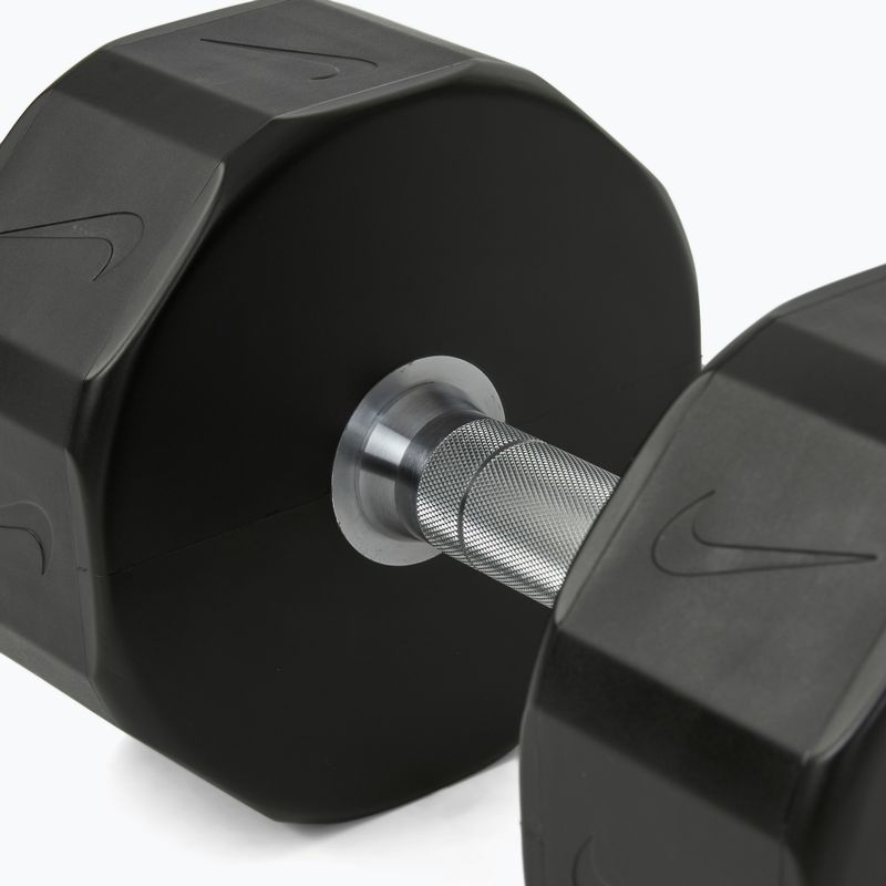 Chrome dumbbell Nike Strength Pro Urethane Dumbbell 28 kg black/white 4