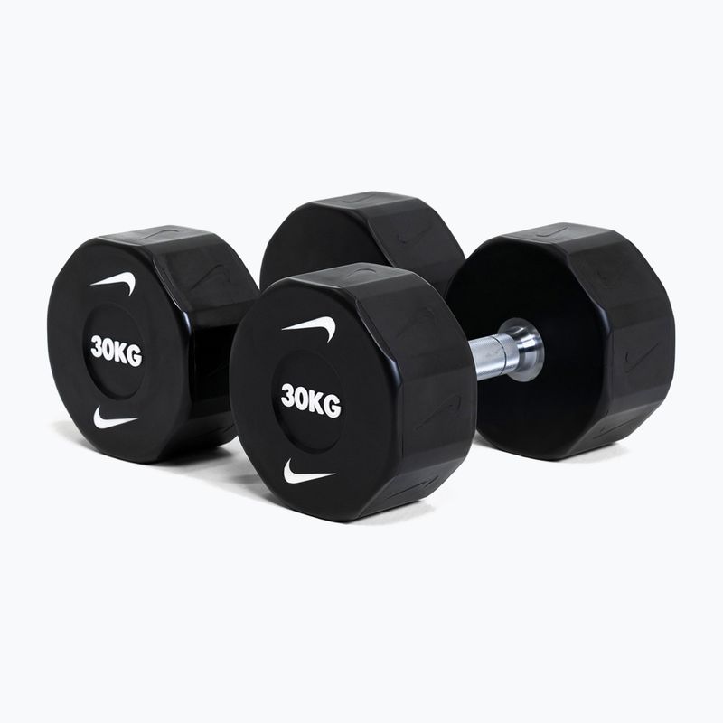 Chrome dumbbell Nike Strength Pro Urethane Dumbbell 30 kg black/white 5
