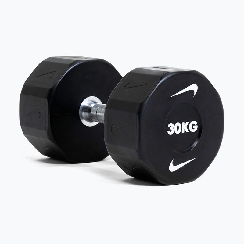 Chrome dumbbell Nike Strength Pro Urethane Dumbbell 30 kg black/white 6