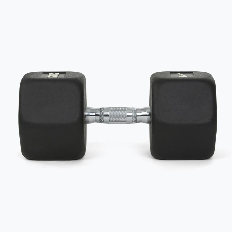 Rubber-coated dumbbell Nike Strength Hex Dumbbell 27,5 kg black/white 3