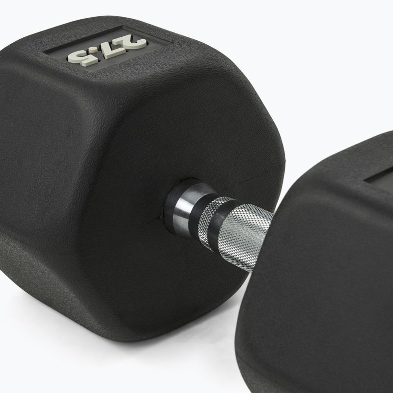 Rubber-coated dumbbell Nike Strength Hex Dumbbell 27,5 kg black/white 4