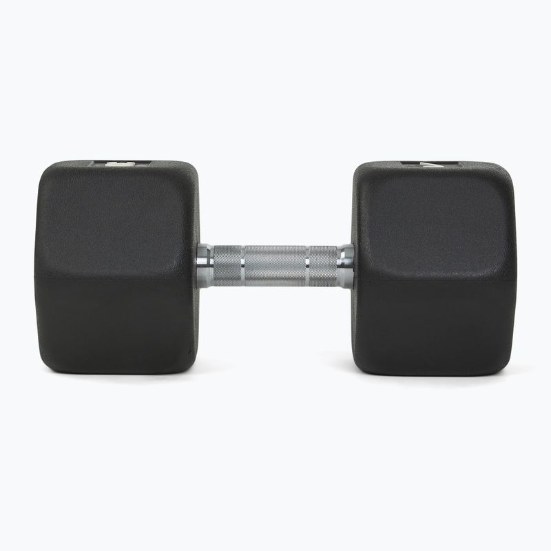 Rubber-coated dumbbell Nike Strength Hex Dumbbell 30 kg black/white 3