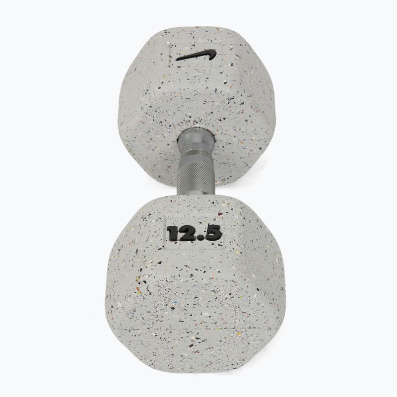 Rubber-coated dumbbell Nike Strength Grind Hex Dumbbell 12,5 kg wolf grey 2