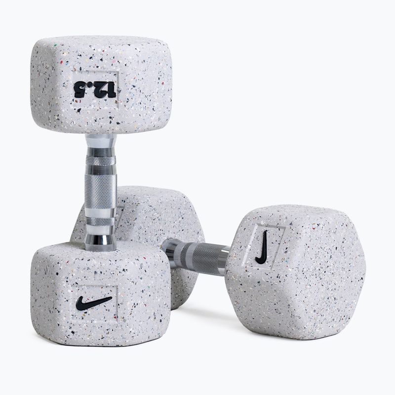 Rubber-coated dumbbell Nike Strength Grind Hex Dumbbell 12,5 kg wolf grey 5