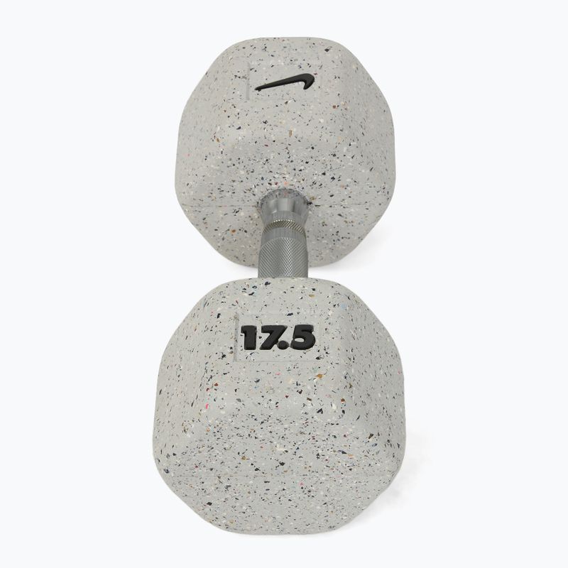 Rubber-coated dumbbell Nike Strength Grind Hex Dumbbell 17,5 kg wolf grey 2