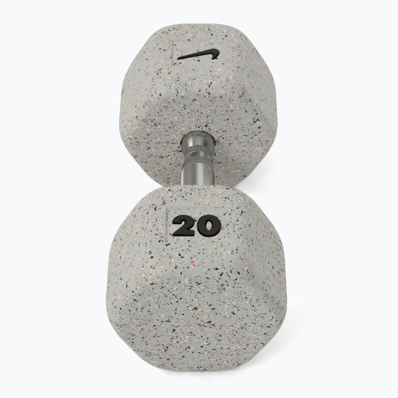 Rubber-coated dumbbell Nike Strength Grind Hex Dumbbell 20 kg wolf grey 2