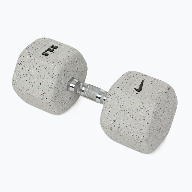 Rubber-coated dumbbell Nike Strength Grind Hex Dumbbell 22,5 kg wolf grey