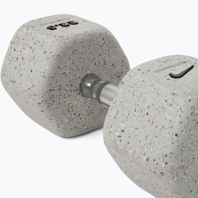 Rubber-coated dumbbell Nike Strength Grind Hex Dumbbell 22,5 kg wolf grey 4
