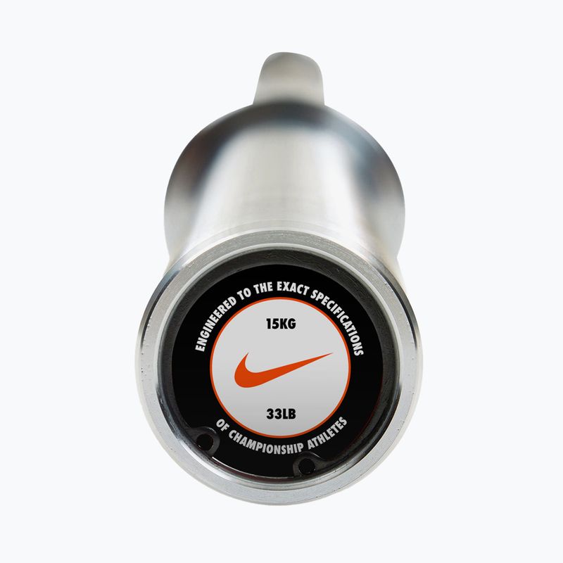 Straight barbell Nike Strength Hard Chrome Barbell chrome swoosh 5