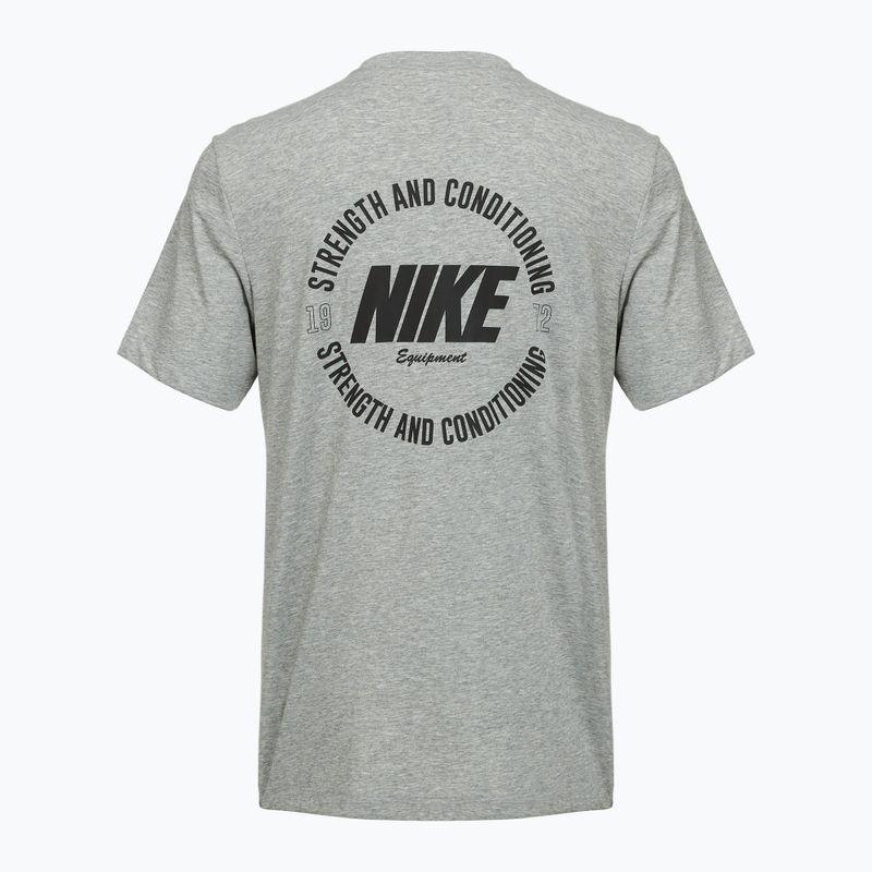 Men's training shirt Nike Strength S&C Dri-Fit heather grey/black 2