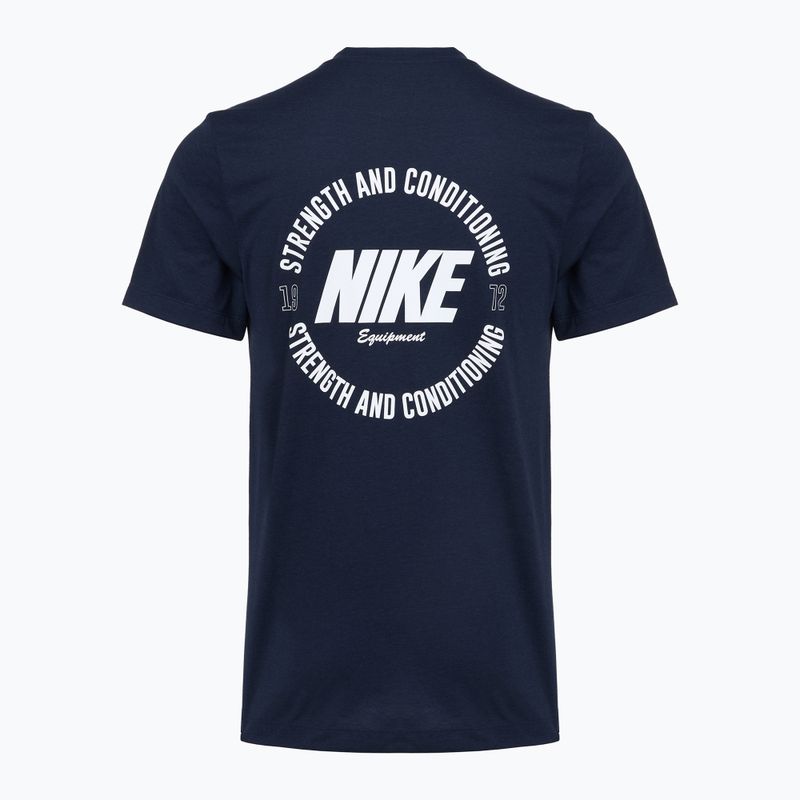 Men's training shirt Nike Strength S&C Dri-Fit navy/white 2