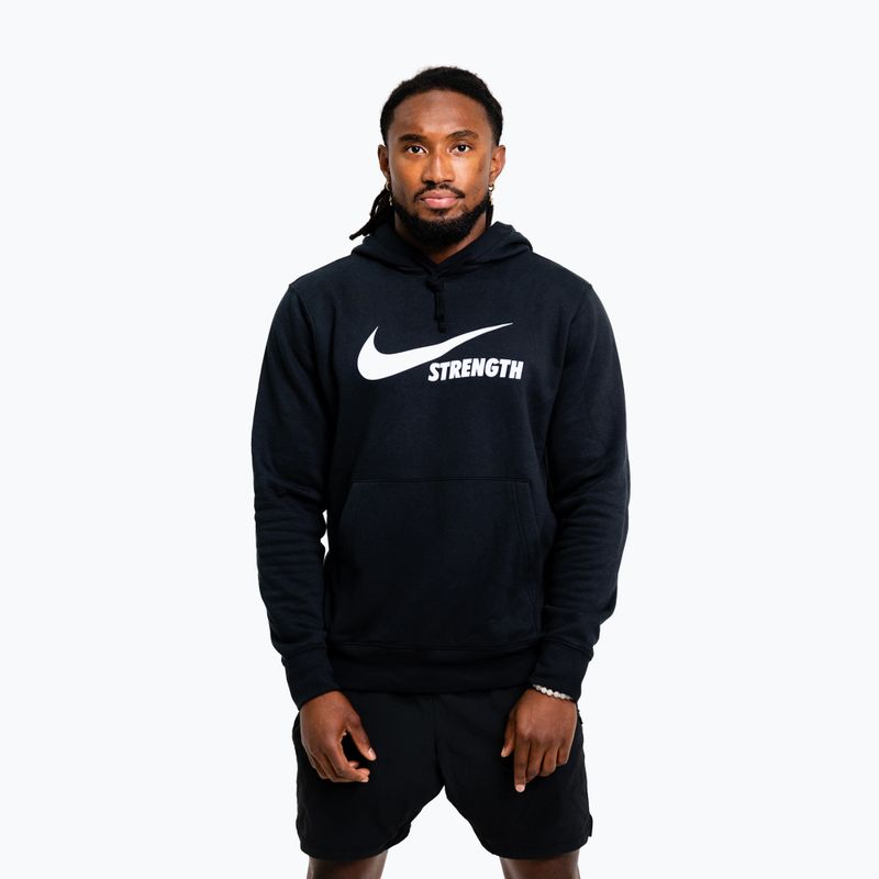 Men's sweatshirt Nike Strength Hoodie black/white