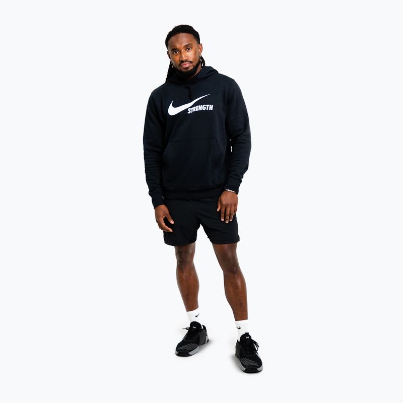 Men's sweatshirt Nike Strength Hoodie black/white 2