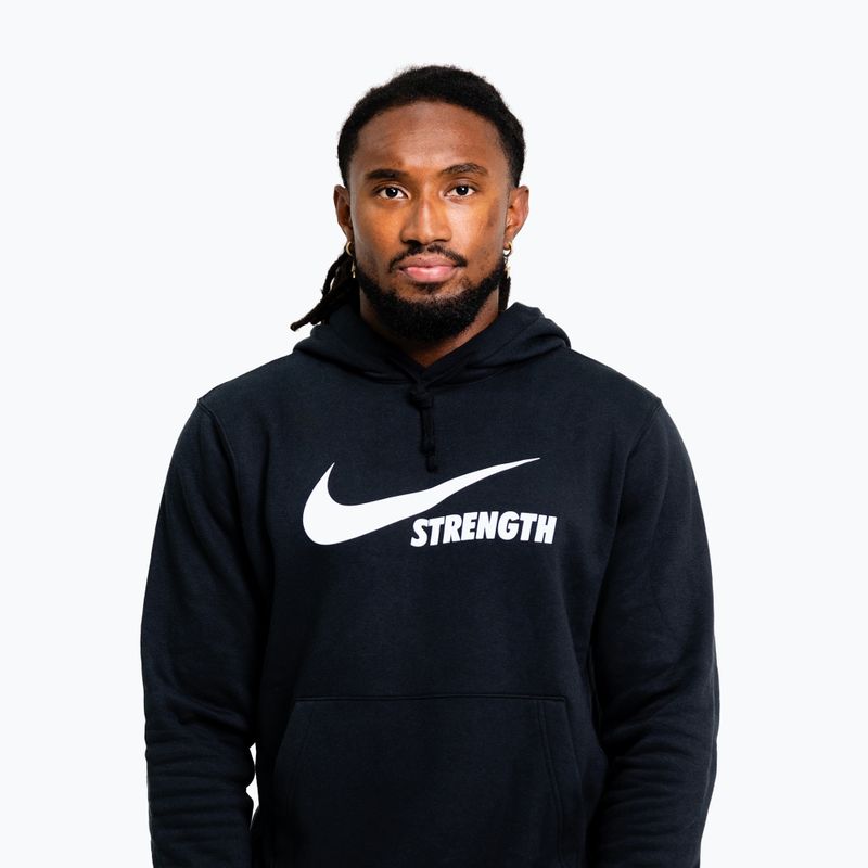 Men's sweatshirt Nike Strength Hoodie black/white 4