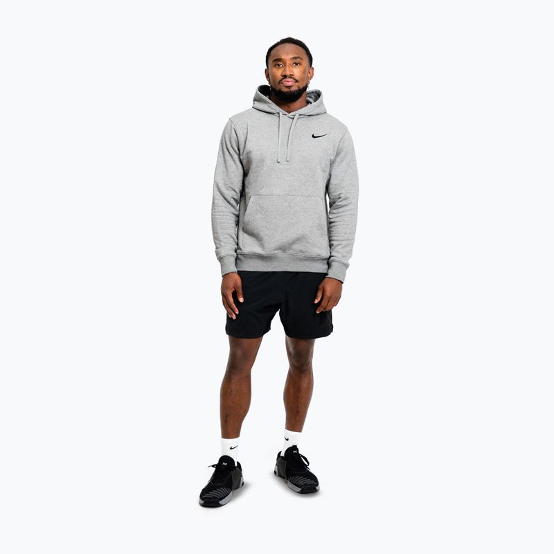 Men's sweatshirt Nike Strength S&C Hoodie heather grey/black 2