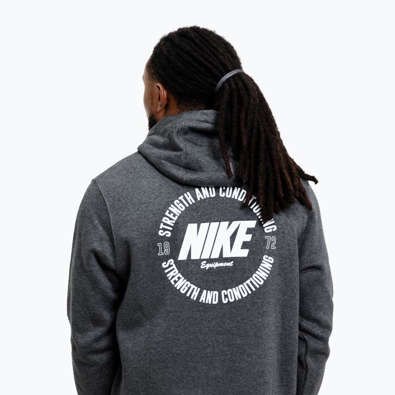 Men's sweatshirt Nike Strength S&C Hoodie charcoal/white 5