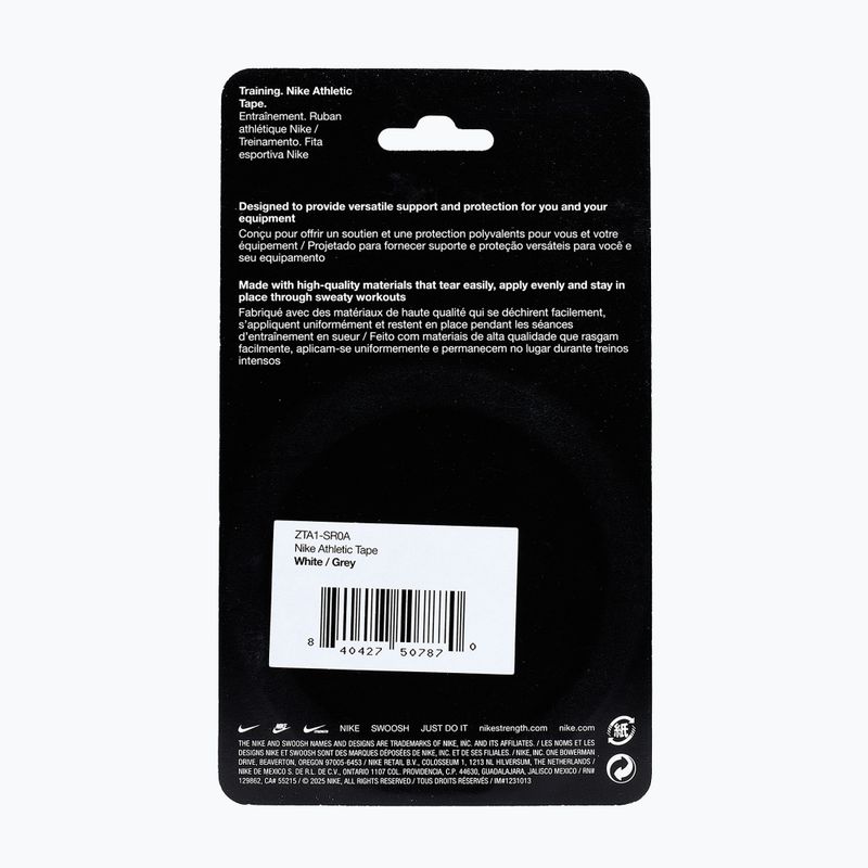 Cohesive elastic bandage Nike Strenght Athletic Tape white/grey 8