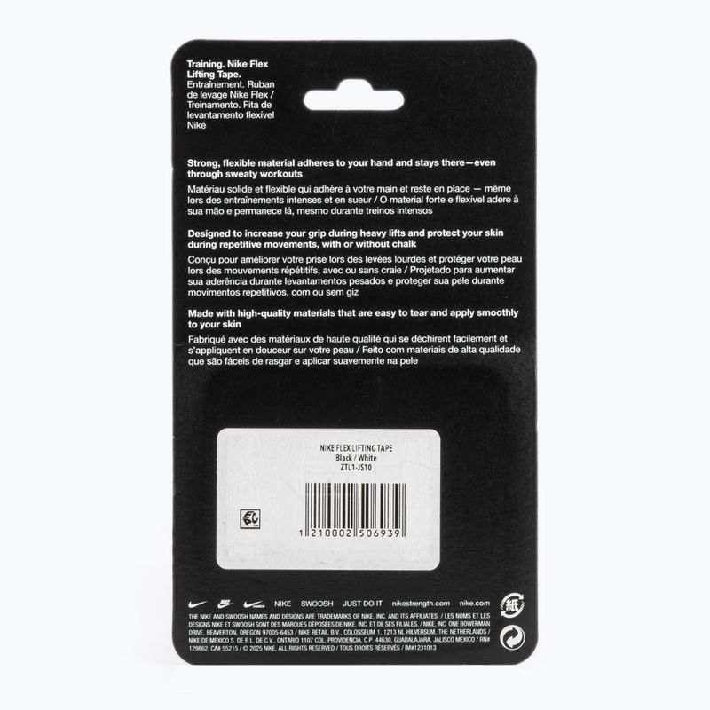 Cohesive elastic bandage Nike Strenght Flex Lifting Tape black/white 2