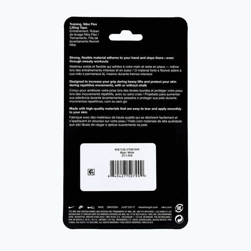 Cohesive elastic bandage Nike Strenght Flex Lifting Tape black/white 8