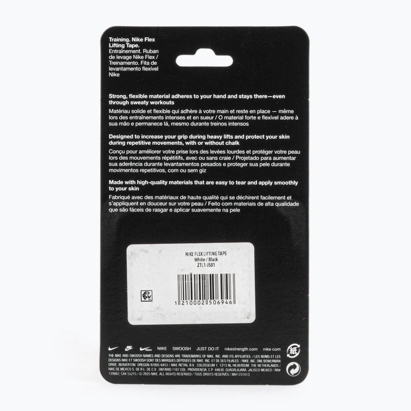 Cohesive elastic bandage Nike Strenght Flex Lifting Tape white/black 2