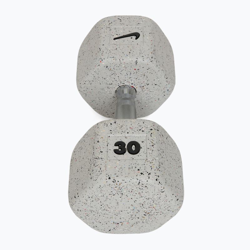 Rubber-coated dumbbell Nike Strength Grind Dumbbell 30 kg wolf grey 2