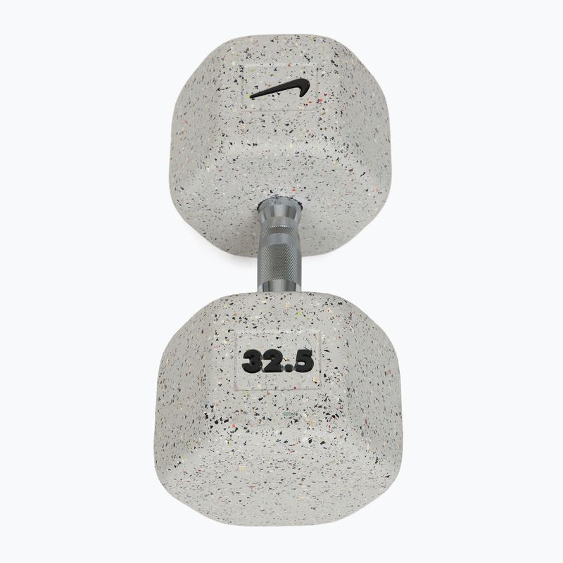 Rubber-coated dumbbell Nike Strength Grind Dumbbell 32,5 kg wolf grey 2