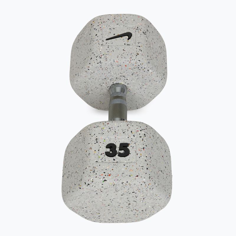 Rubber-coated dumbbell Nike Strength Grind Dumbbell 35 kg wolf grey 2
