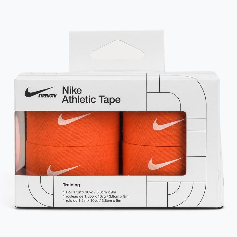 Cohesive elastic bandage Nike Strenght Athletic Tape orange/white 3