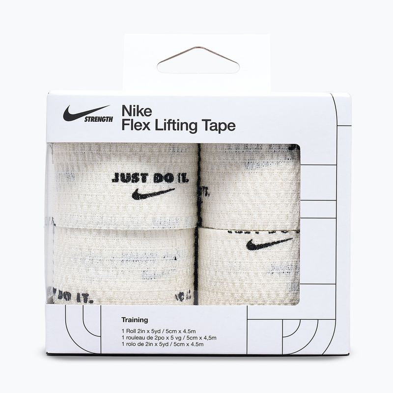 Nike Strength Flex Lifting Tape Cohesive Elastic Bandage 4 pcs. white/black