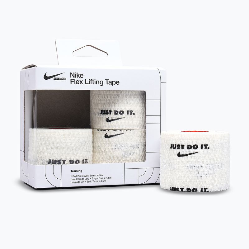 Cohesive elastic bandage Nike Strenght Flex Lifting Tape white/black 2