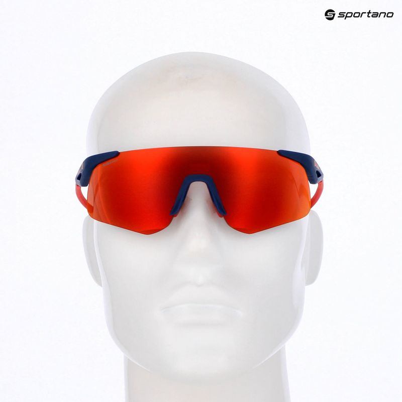 Red Bull SPECT Mark blue/brown with red orange mirror sunglasses 7