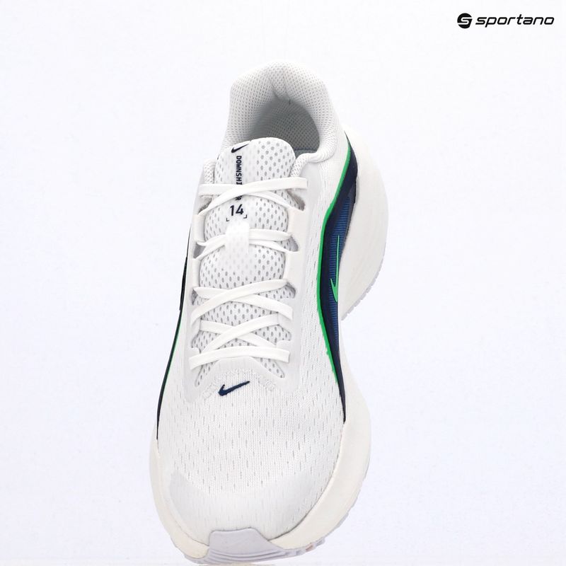 Men's running shoes Nike Downshifter 14 white/midnight navy/green spark 14